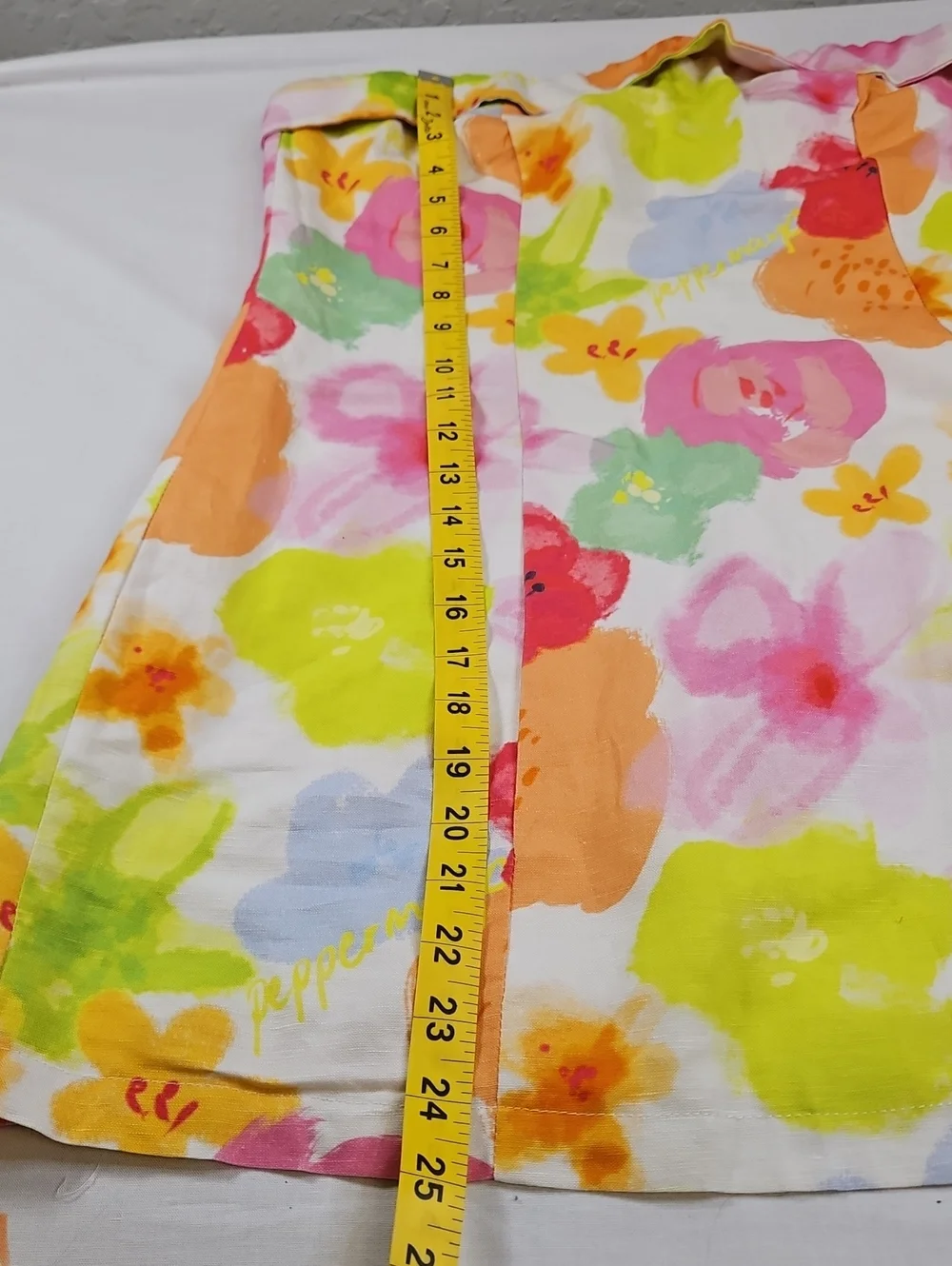 Peppermayo Skyscrapers Linen Mini Dress In Blurred Blossom, NWT, Size 6